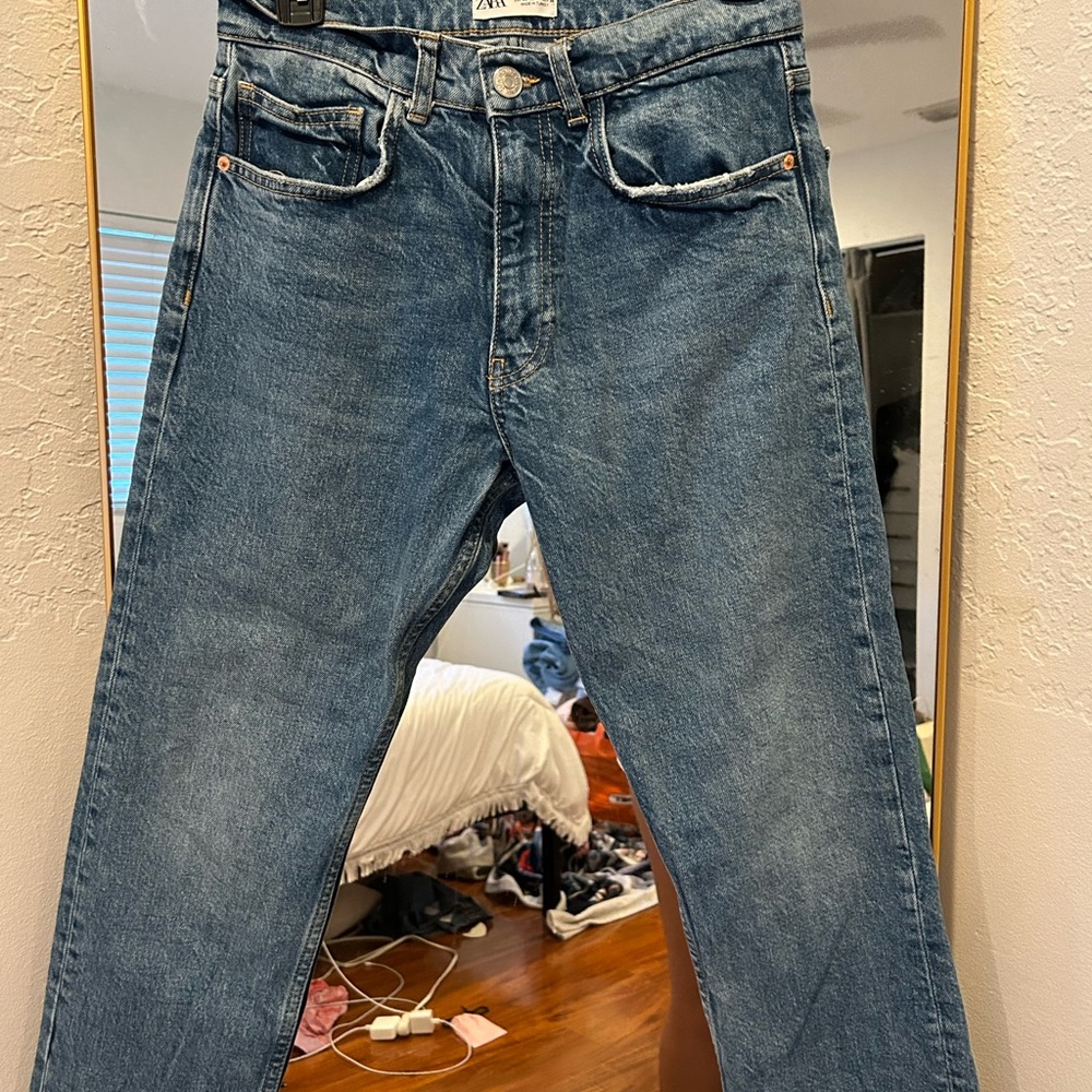 zara blue mom jeans- size 4